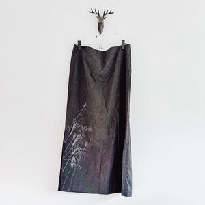 MAG Women's Charcoal Gray Maxi Skirt Size 12 NWT